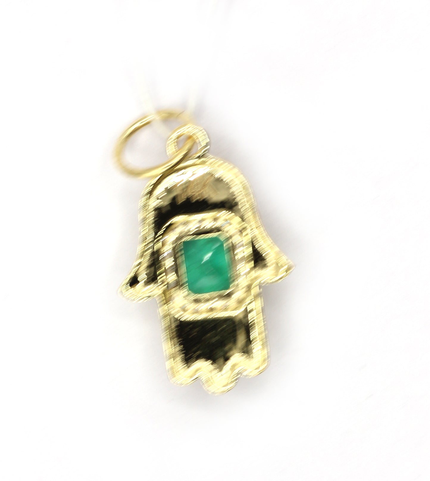 Hamsa Hand 14k Solid Gold Diamond Pendants
