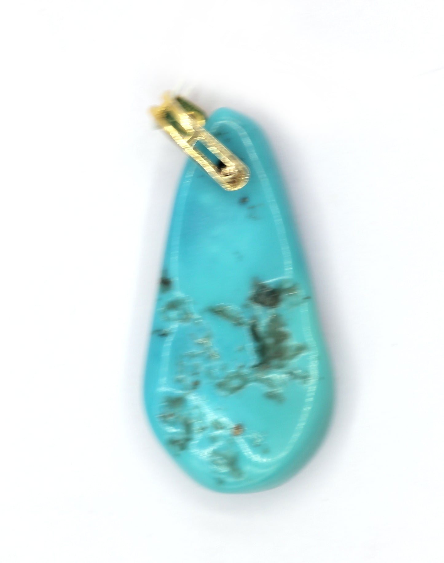 Turquoise 14k Solid Gold Diamond Pendants