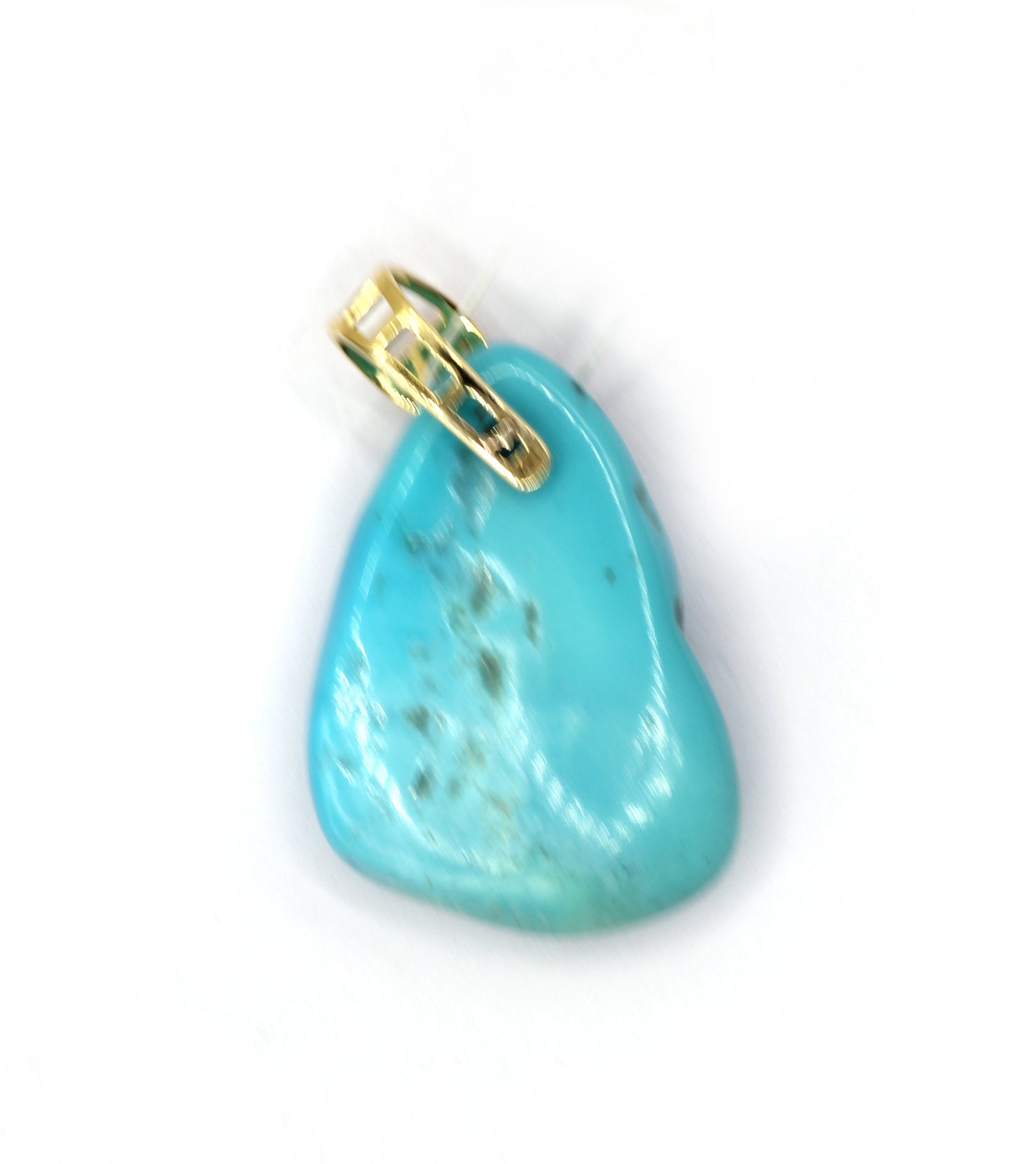 Turquoise 14k Solid Gold Diamond Pendants