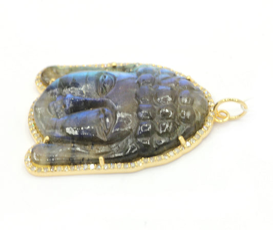 Buddha 14k Solid Gold Diamond Pendants
