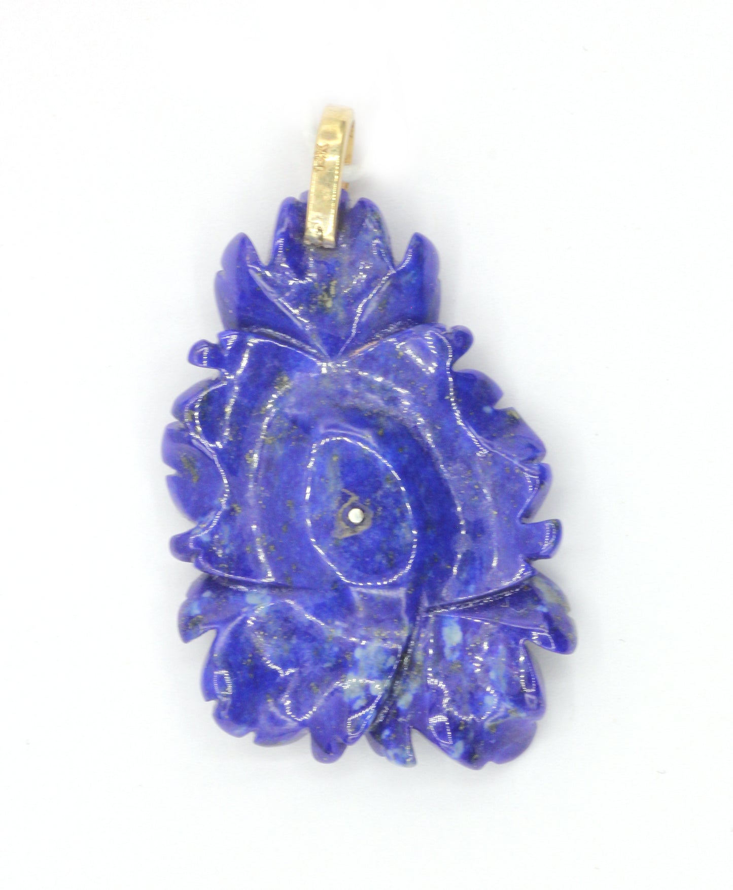 Lapis 14k Solid Gold Diamond Pendants