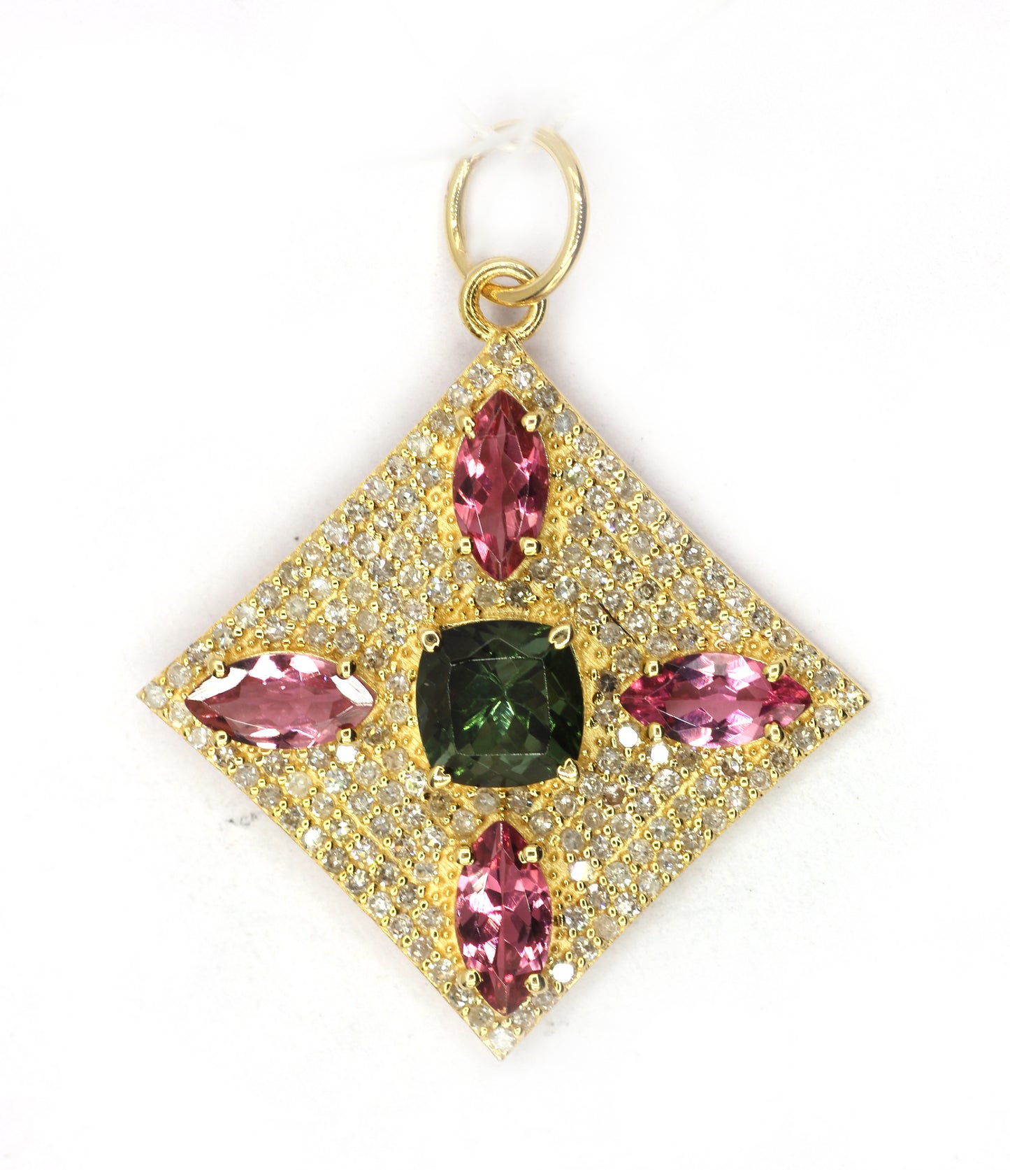 14k Solid Gold Diamond Pendants