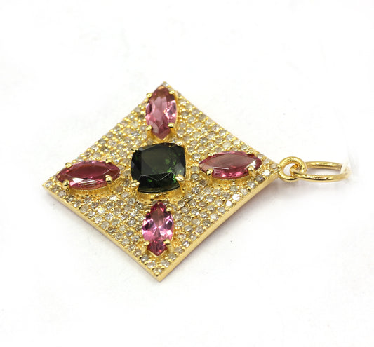 14k Solid Gold Diamond Pendants