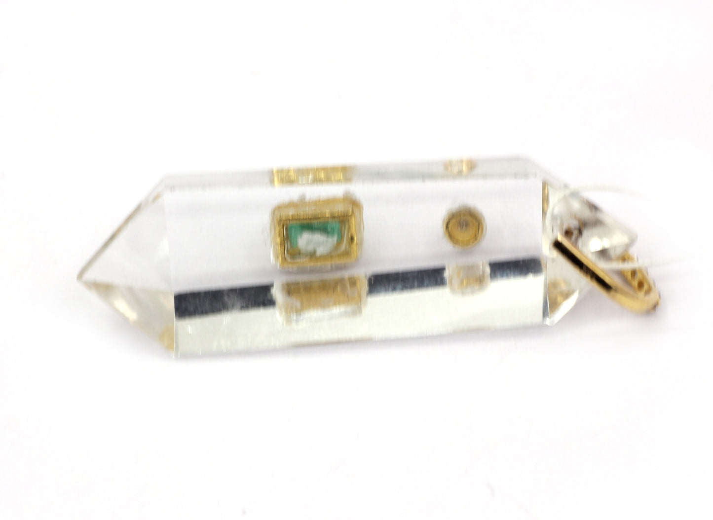 Crystal 14k Solid Gold Diamond Pendants