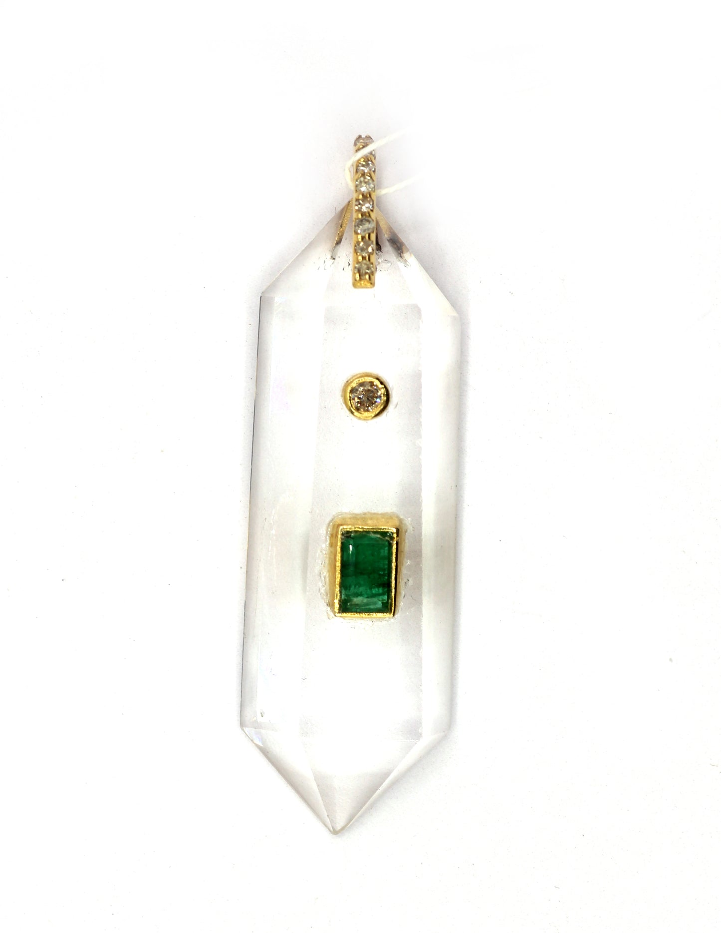 Crystal 14k Solid Gold Diamond Pendants
