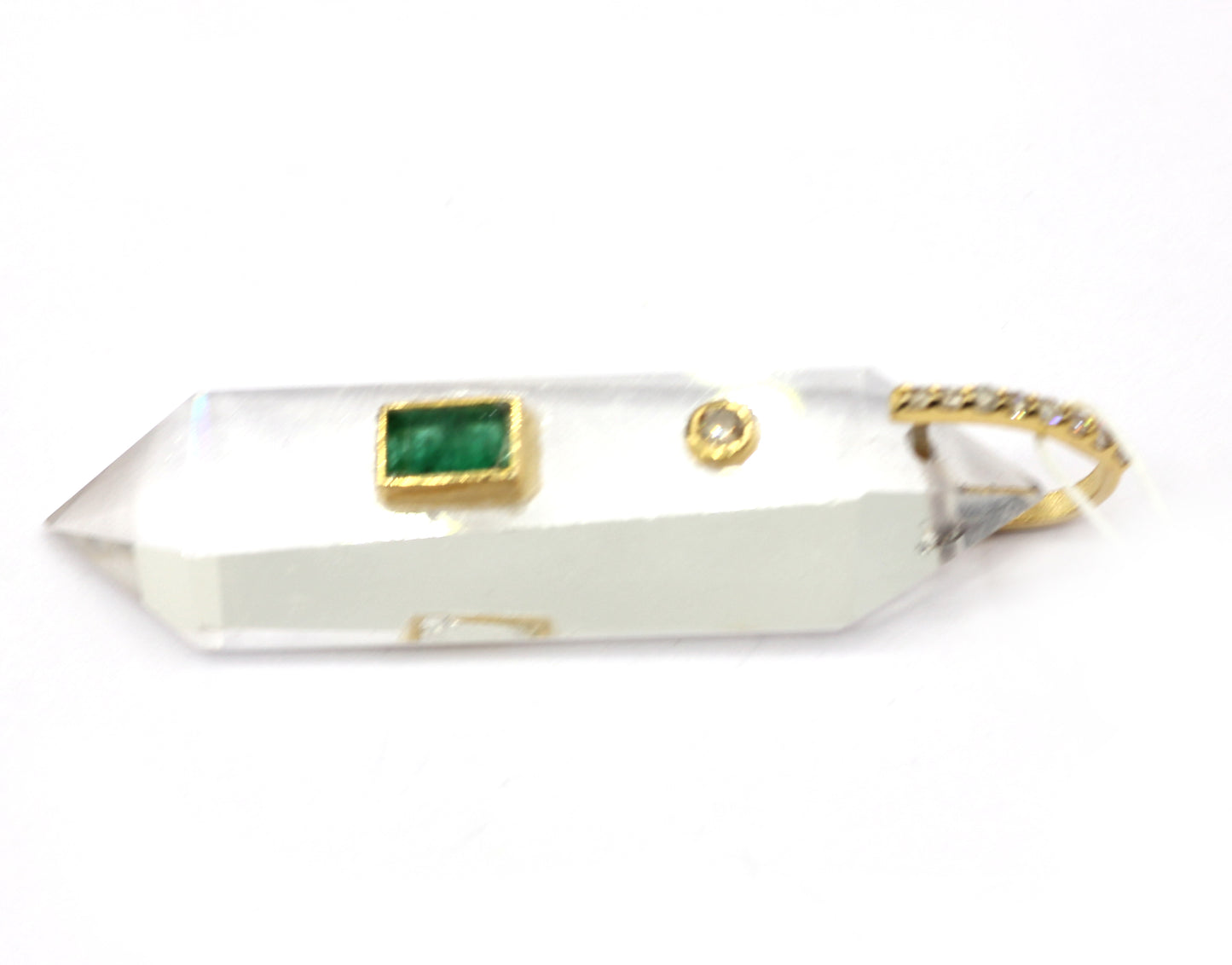 Crystal 14k Solid Gold Diamond Pendants