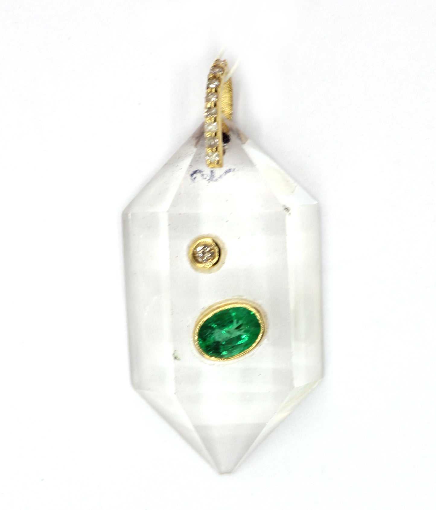 Crystal 14k Solid Gold Diamond Pendants