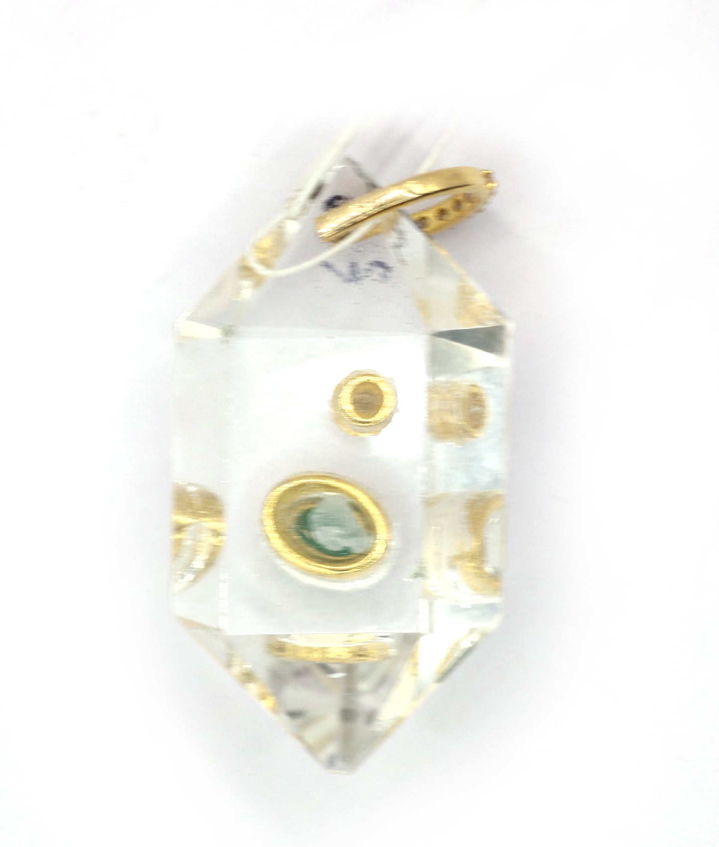 Crystal 14k Solid Gold Diamond Pendants