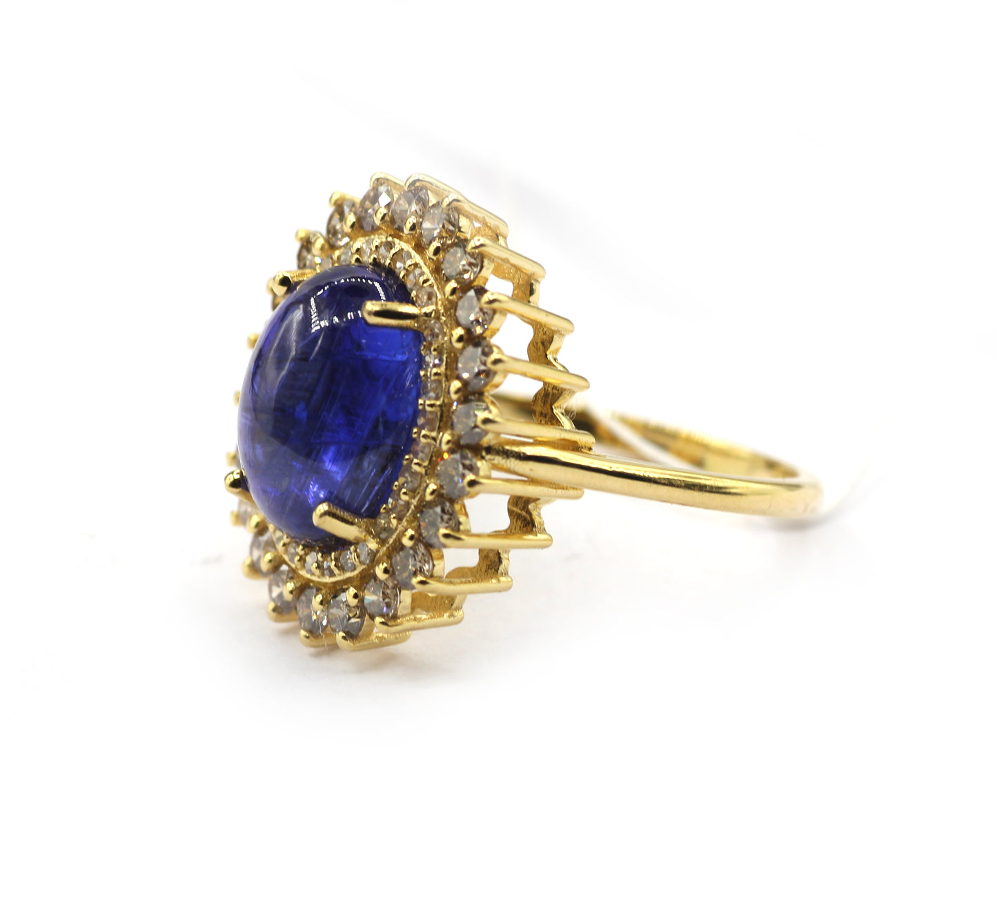 Tanzanite 14k Solid Gold Diamond Rings