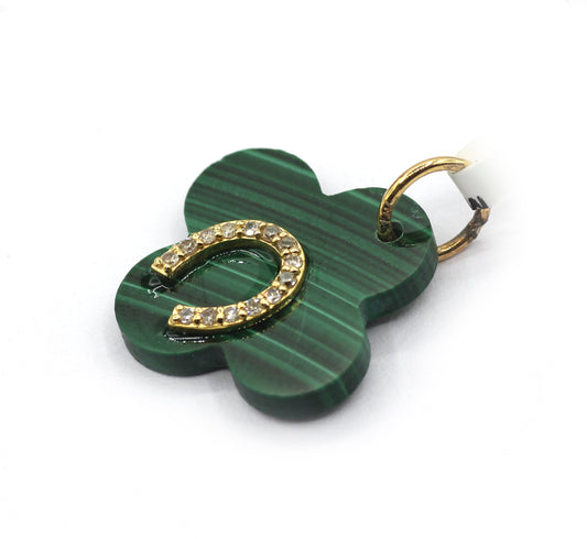 Horse Shoe 14k Solid Gold Diamond Pendants