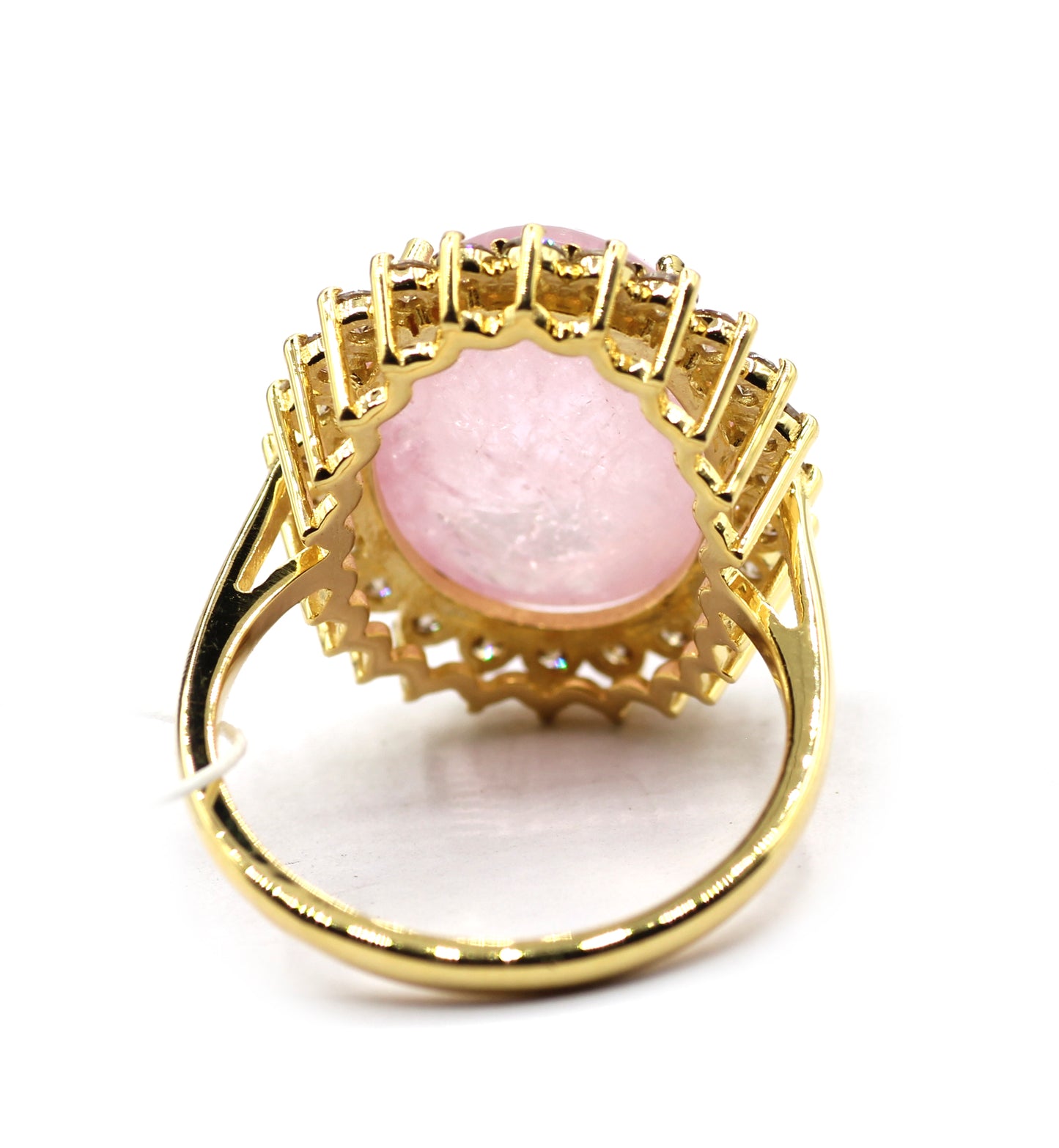 Morganite 14k Solid Gold Diamond Rings
