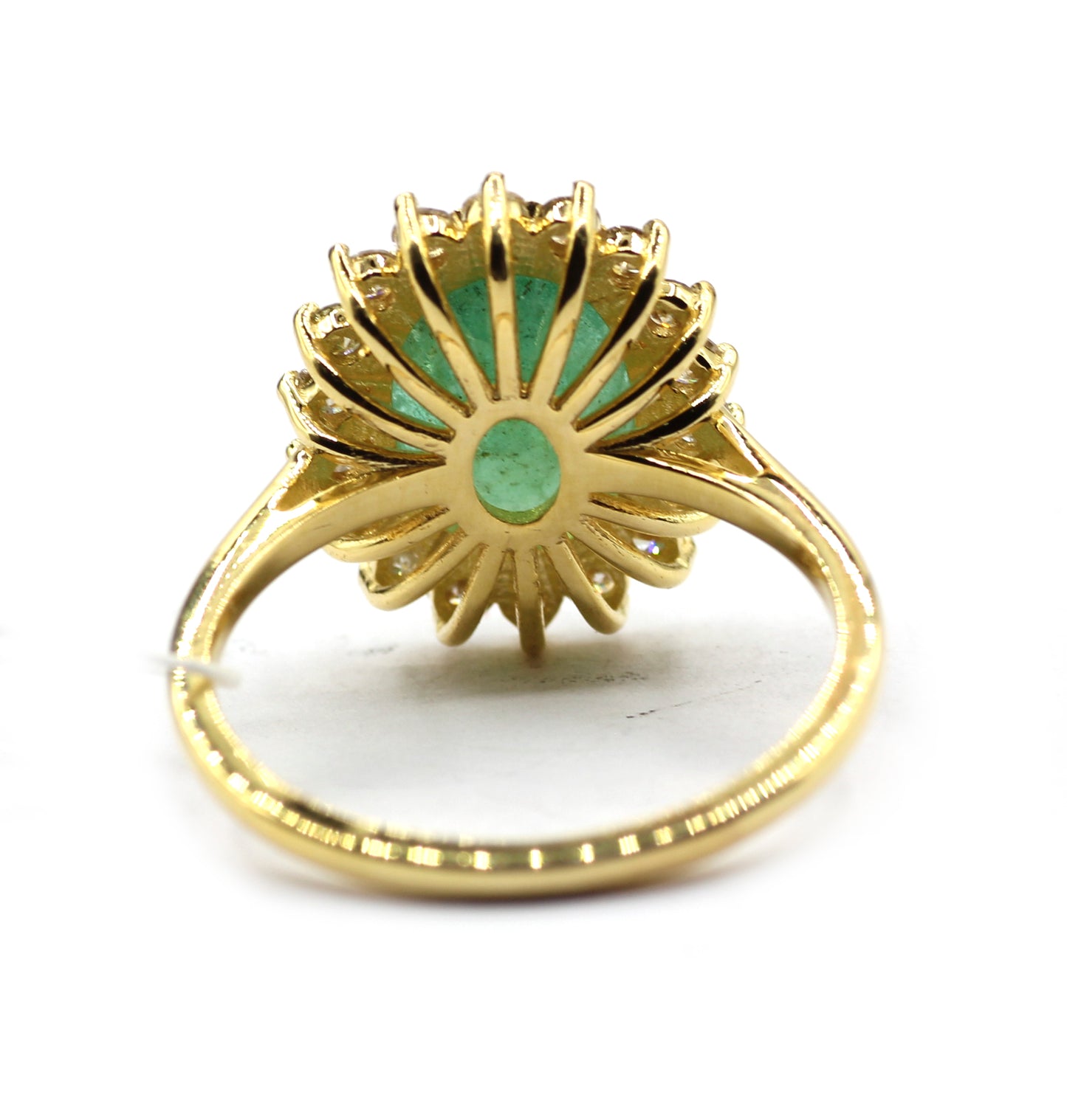 Emerald 14k Solid Gold Diamond Rings