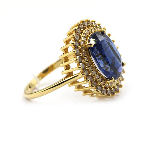 Tanzanite 14k Solid Gold Diamond Rings
