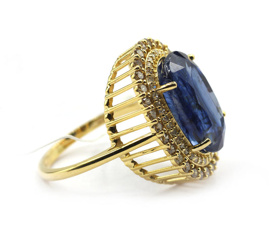 Tanzanite 14k Solid Gold Diamond Rings