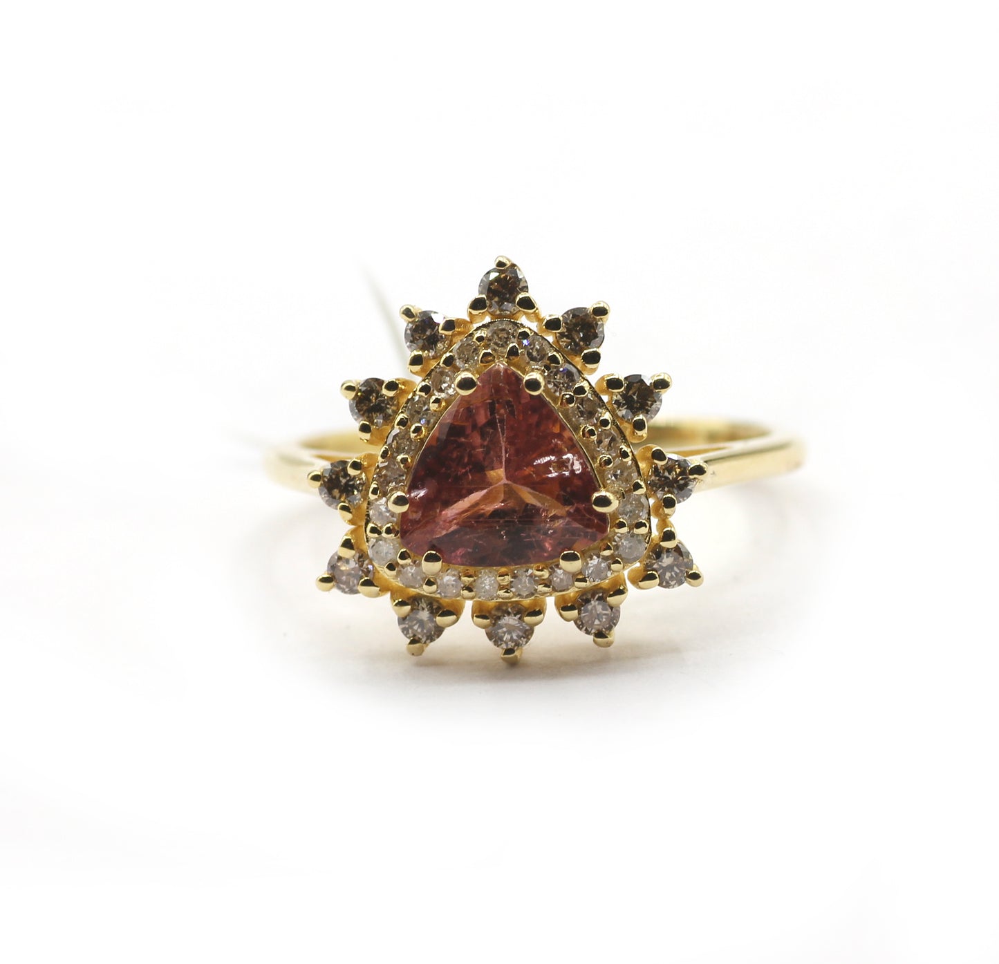 Tourmaline 14k Solid Gold Diamond Rings