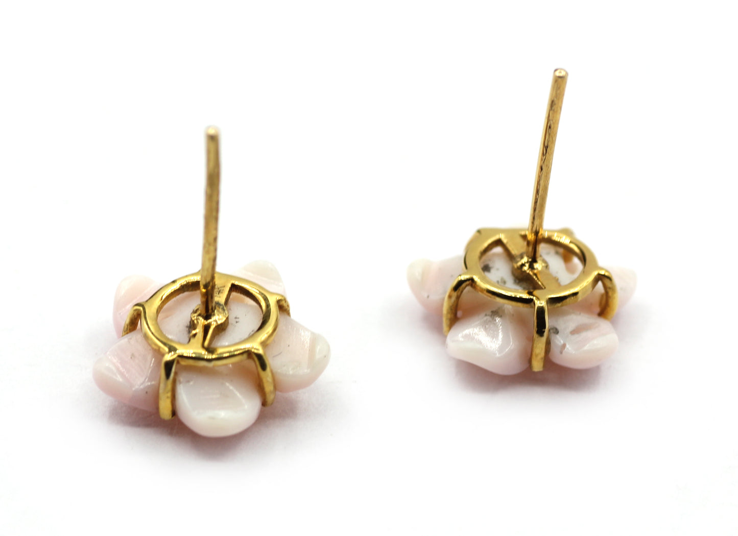 Flower 14k Gold Ruby Stud Earring