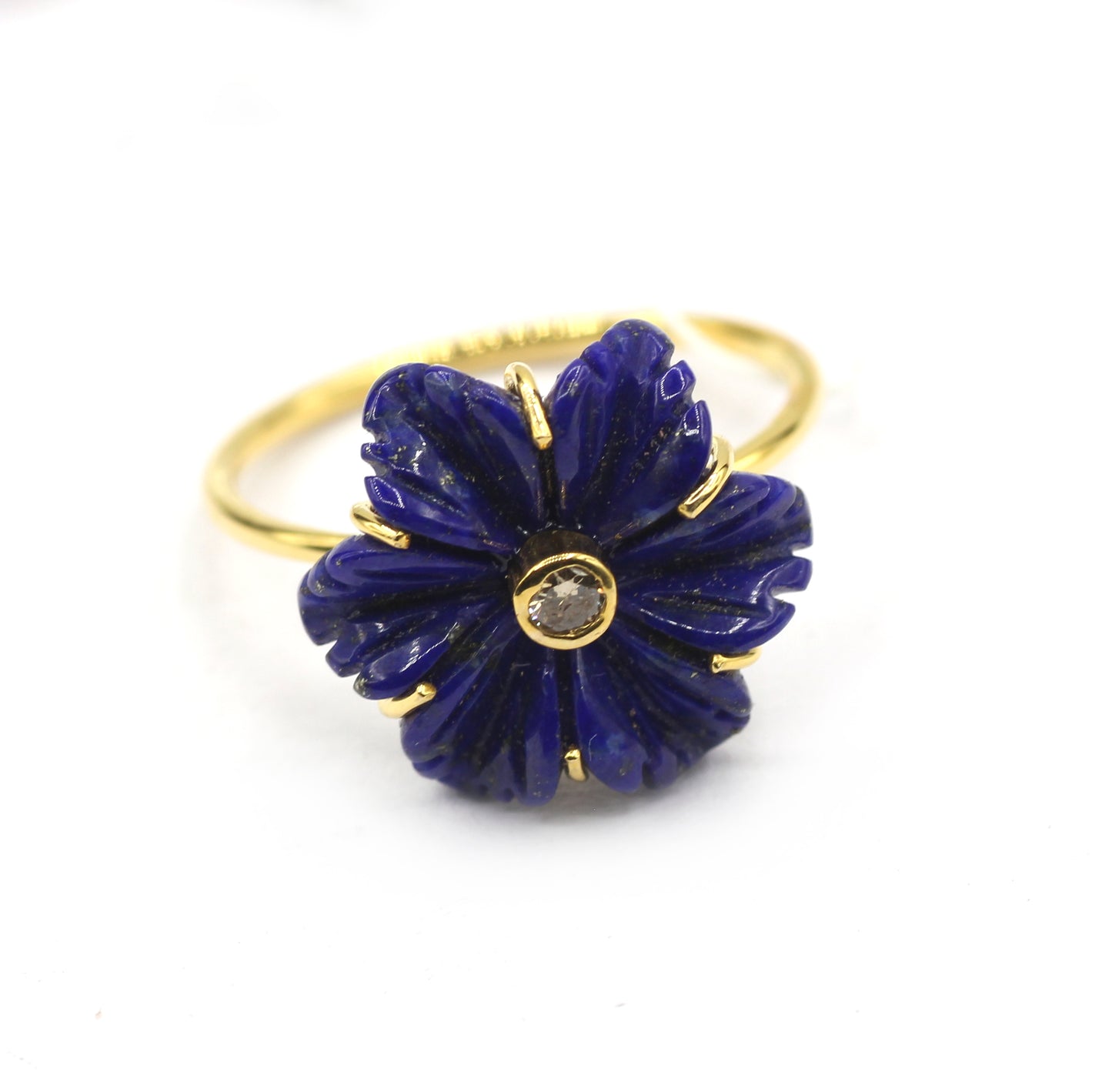 Flower 14k Solid Gold Diamond Rings