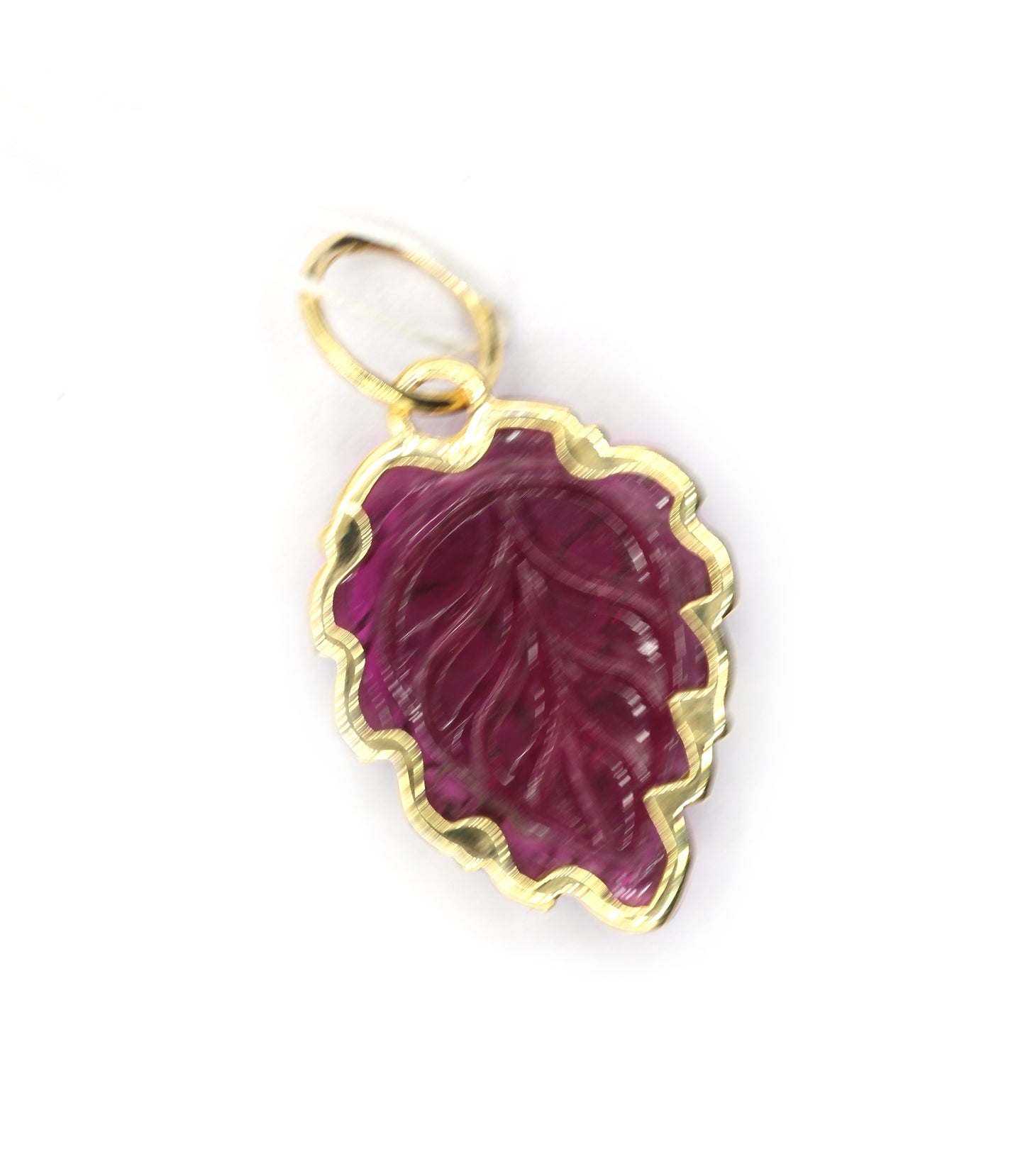 Leaf 14k Solid Gold Diamond Pendants