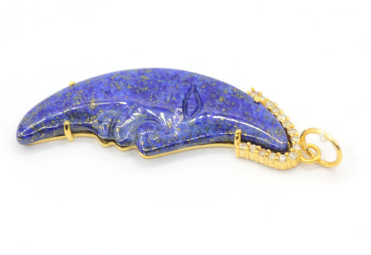 Moon 14k Solid Gold Diamond Pendants