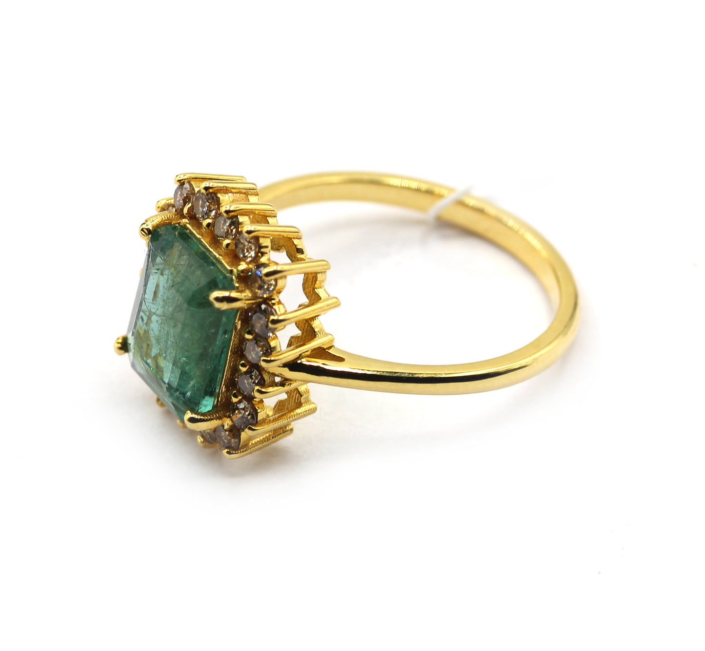 Emerald 14k Solid Gold Diamond Rings