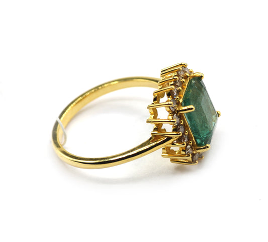 Emerald 14k Solid Gold Diamond Rings