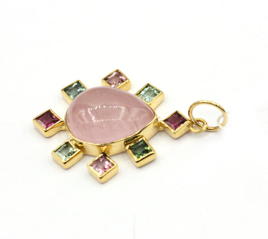 14k Solid Gold Diamond Pendants