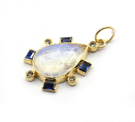 14k Solid Gold Diamond Pendants