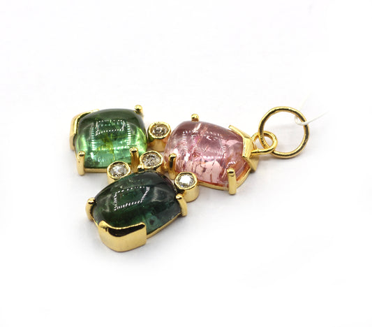 14k Solid Gold Diamond Pendants