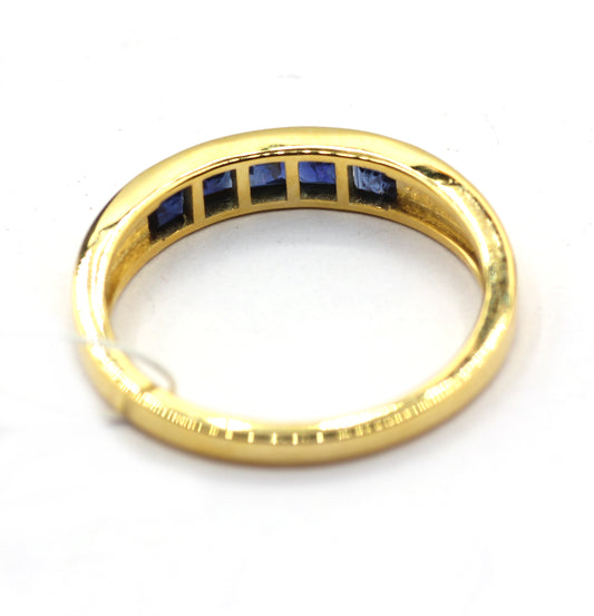 Blue Sapphire 14k Solid Gold Diamond Rings
