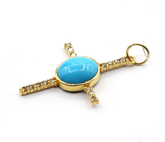 14k Solid Gold Diamond Pendants