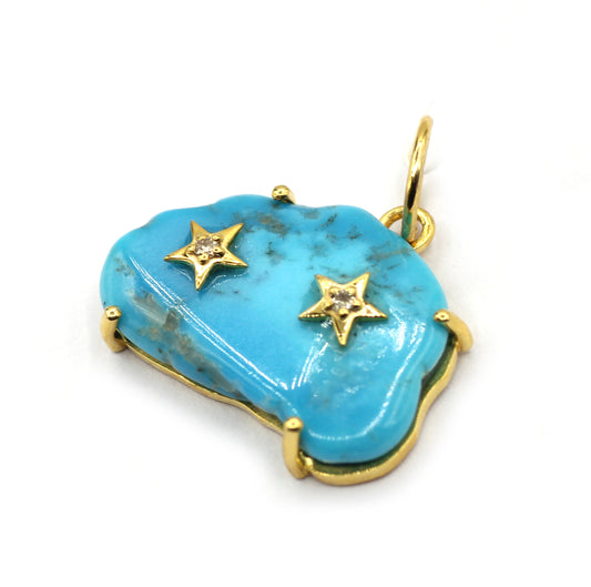 14k Solid Gold Diamond Pendants