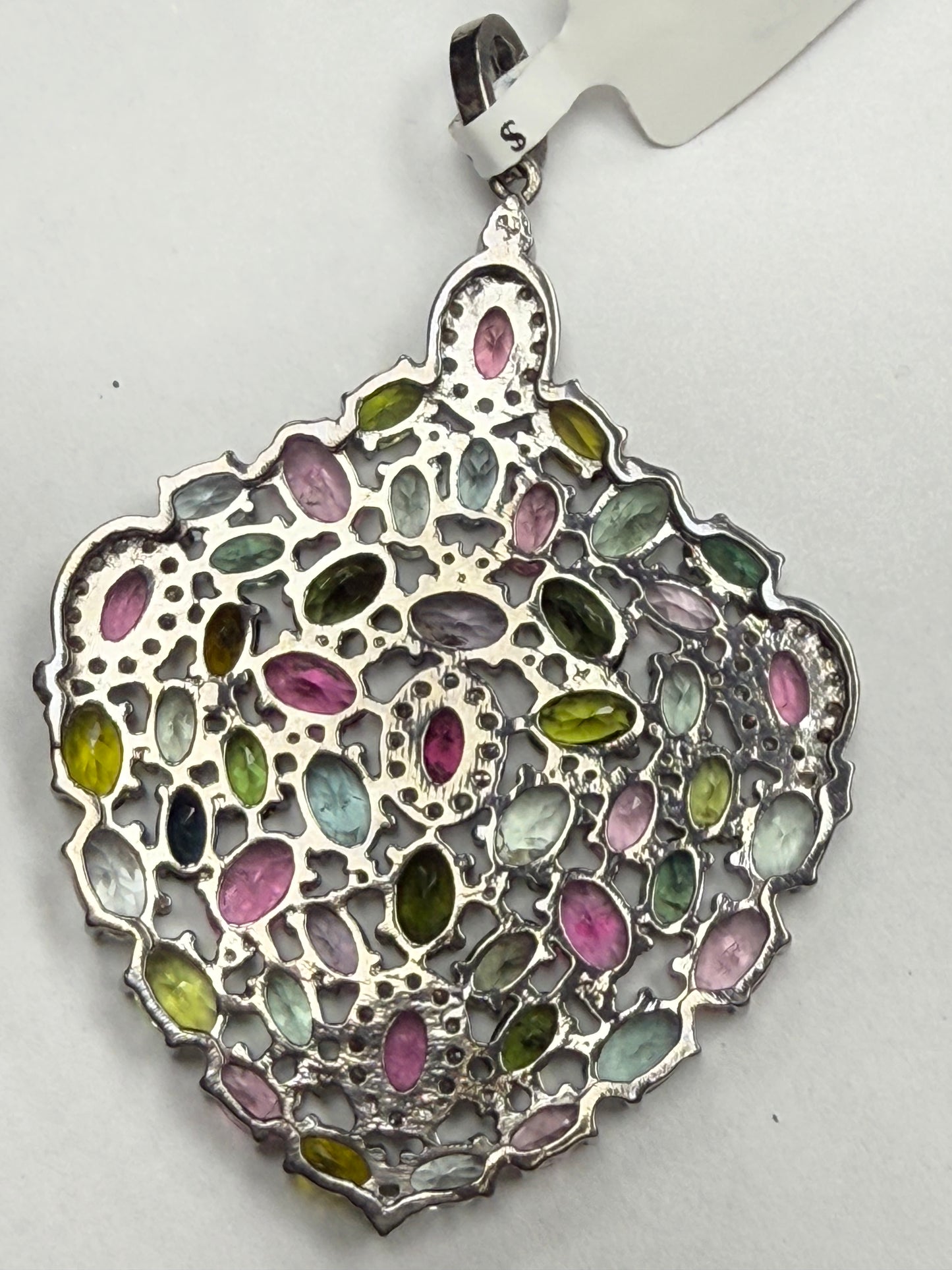 Tourmaline Pave Diamond Pendant