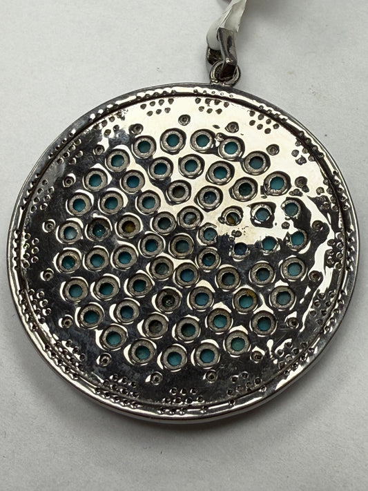 Circle Pave Diamond Pendant