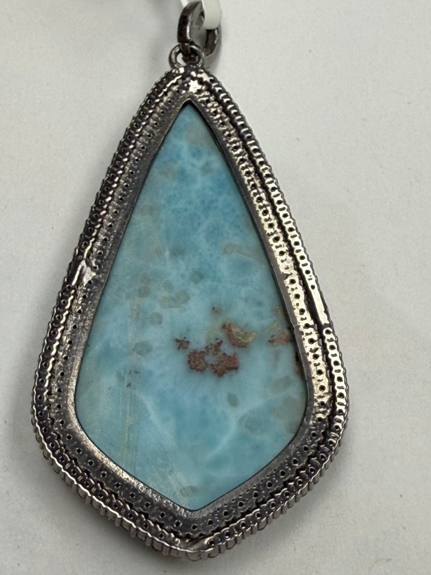 Larimar Diamond Pendant