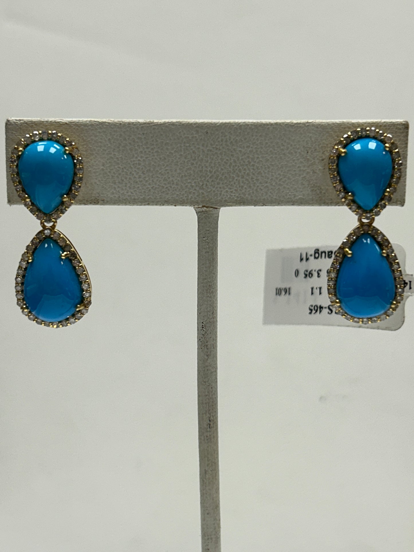 14k Solid Gold Diamond Earring