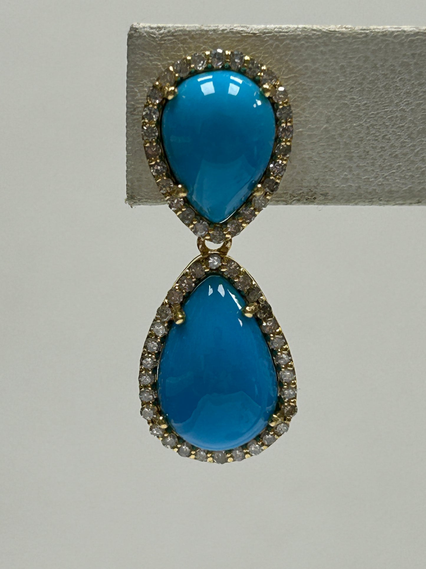 14k Solid Gold Diamond Earring