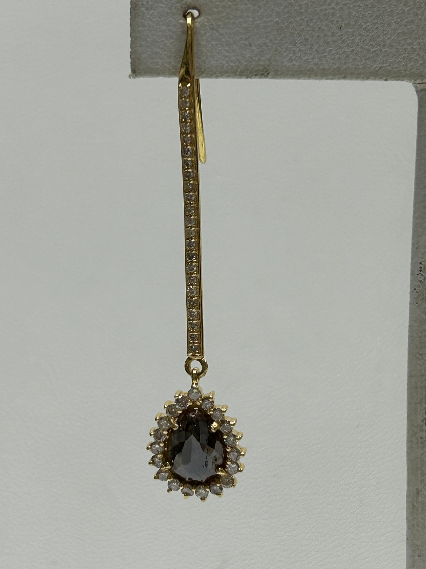 14k Solid Gold Diamond Earring