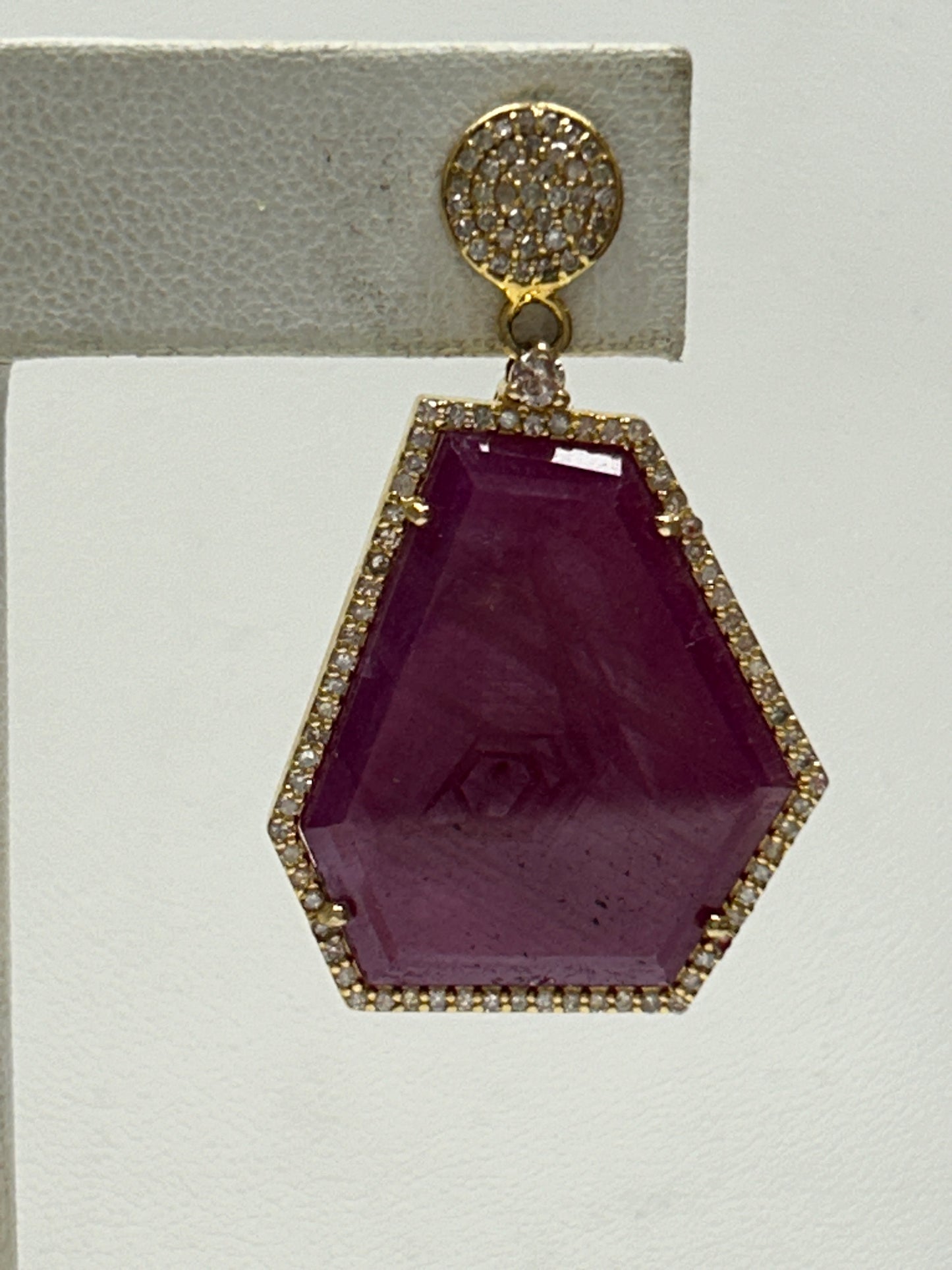 14k Solid Gold Diamond Earring