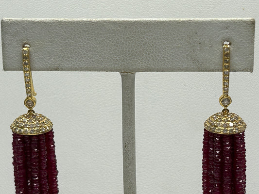 14k Solid Gold Diamond Earring