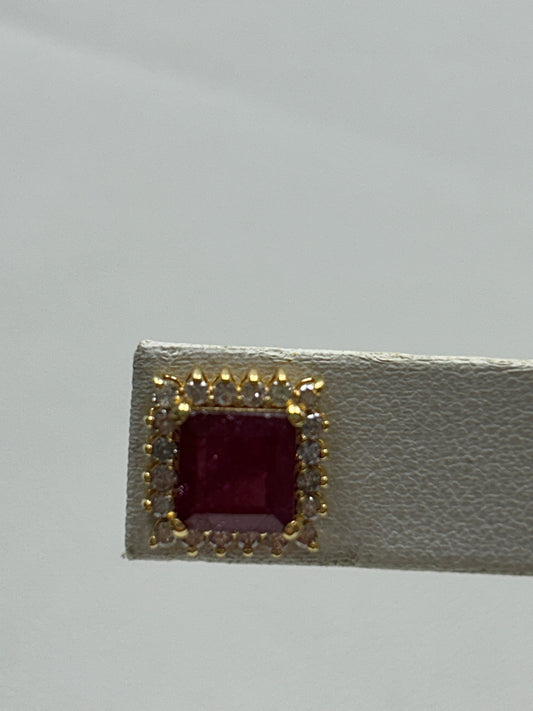 14k Solid Gold Diamond Earring