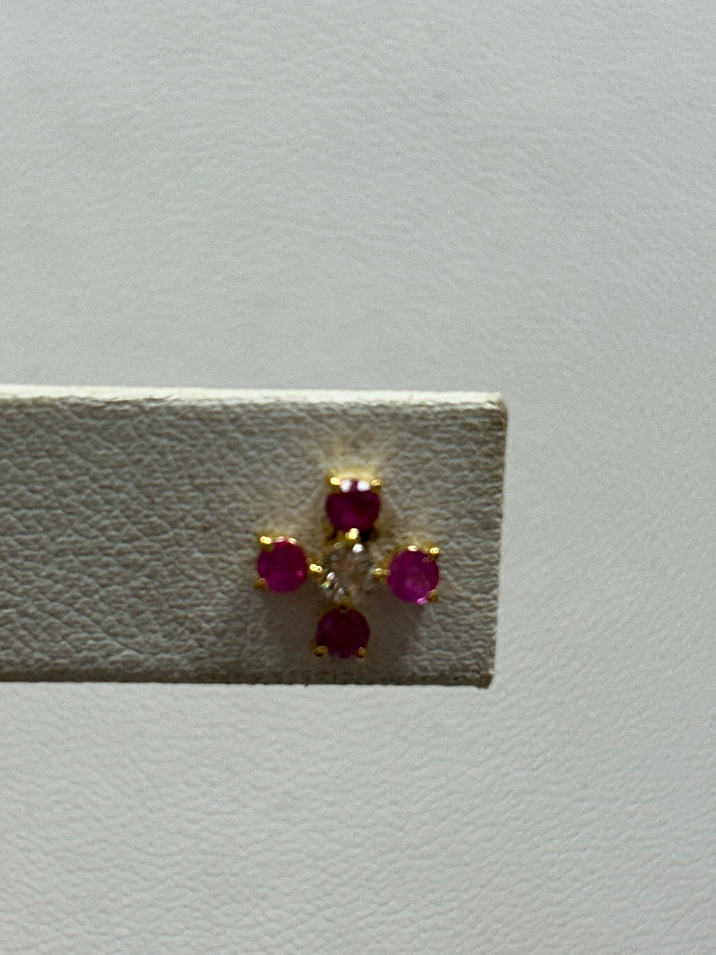 14k Solid Gold Diamond Earring
