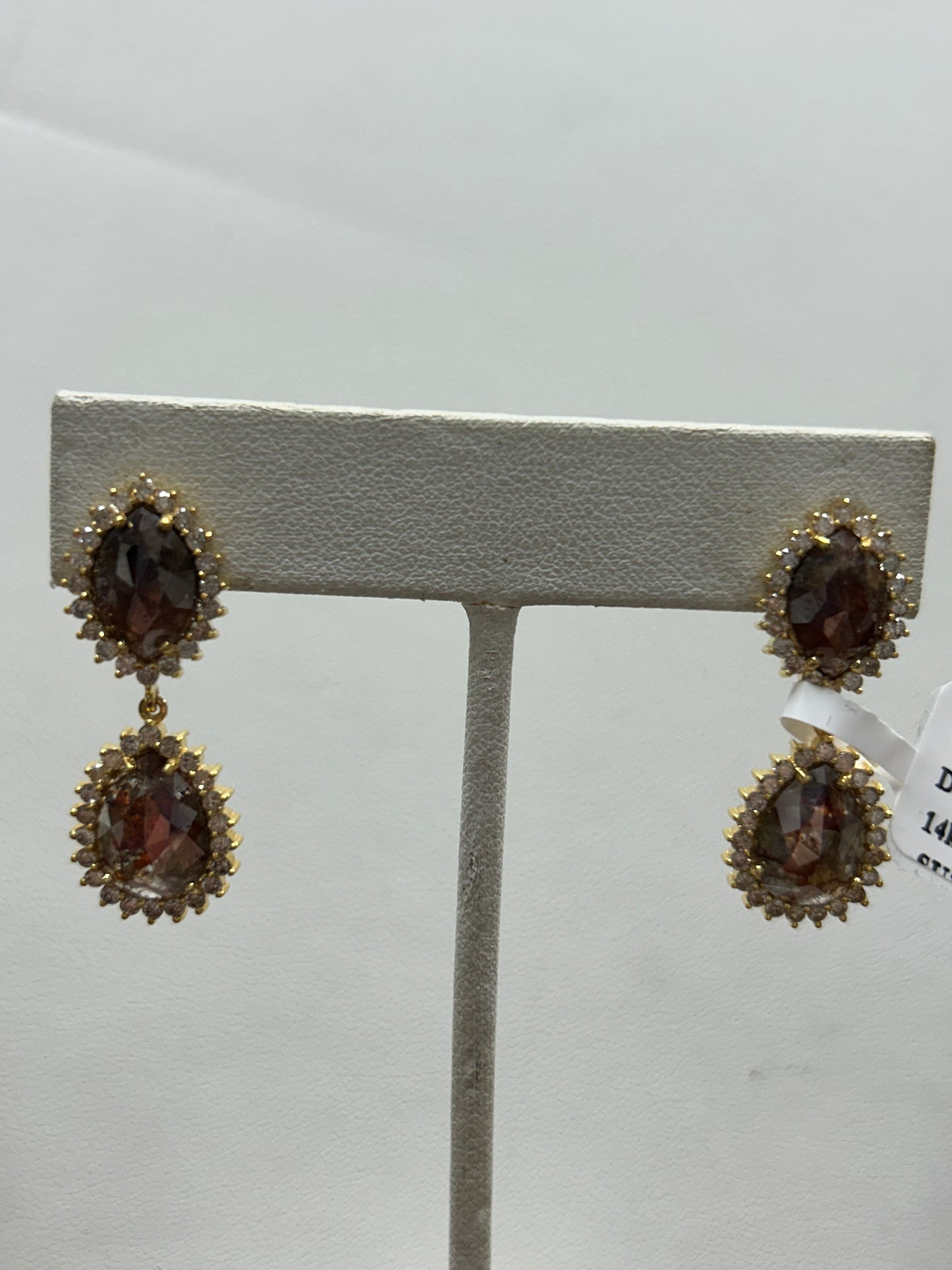 14k Solid Gold Diamond Earring