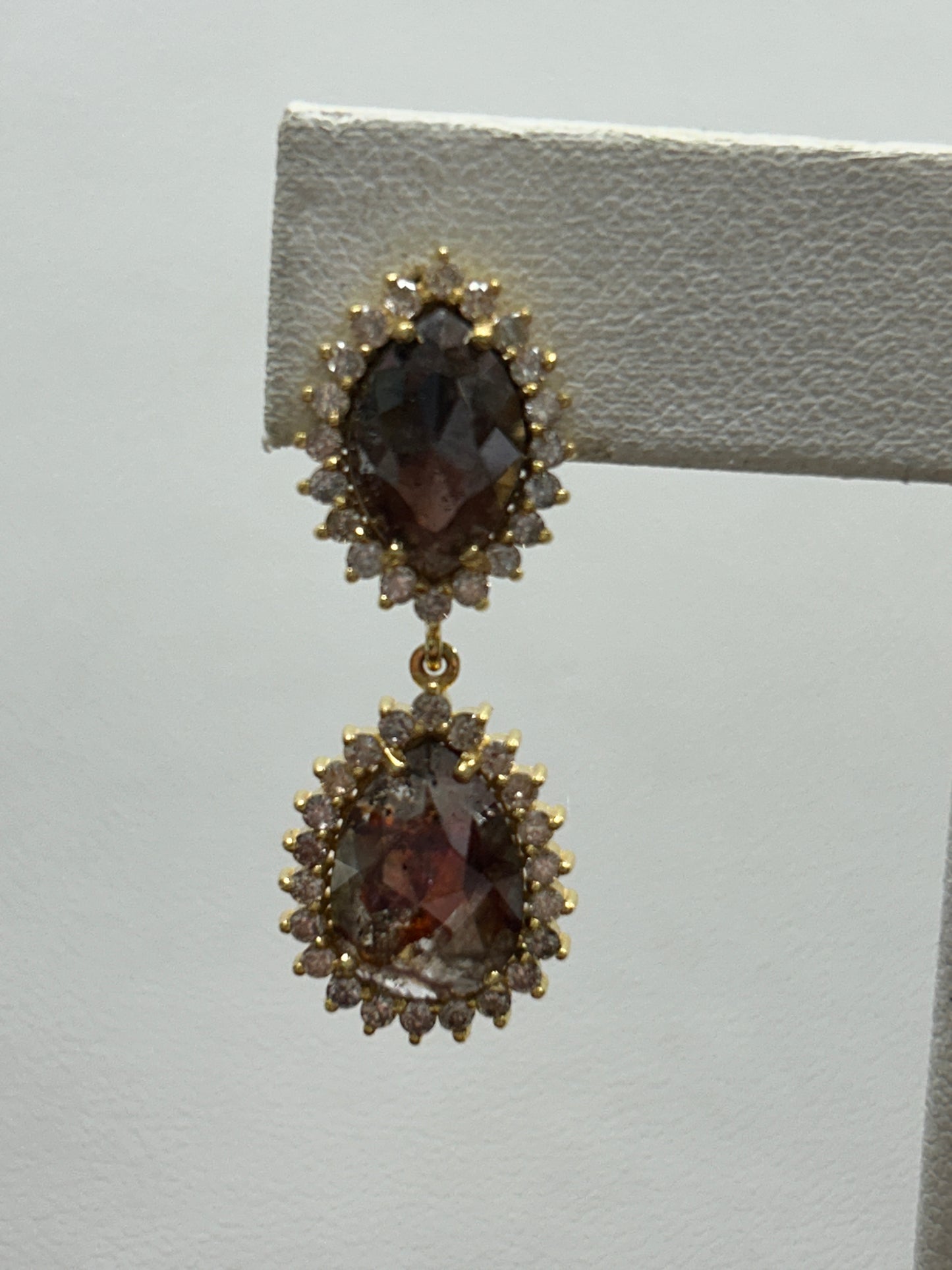 14k Solid Gold Diamond Earring