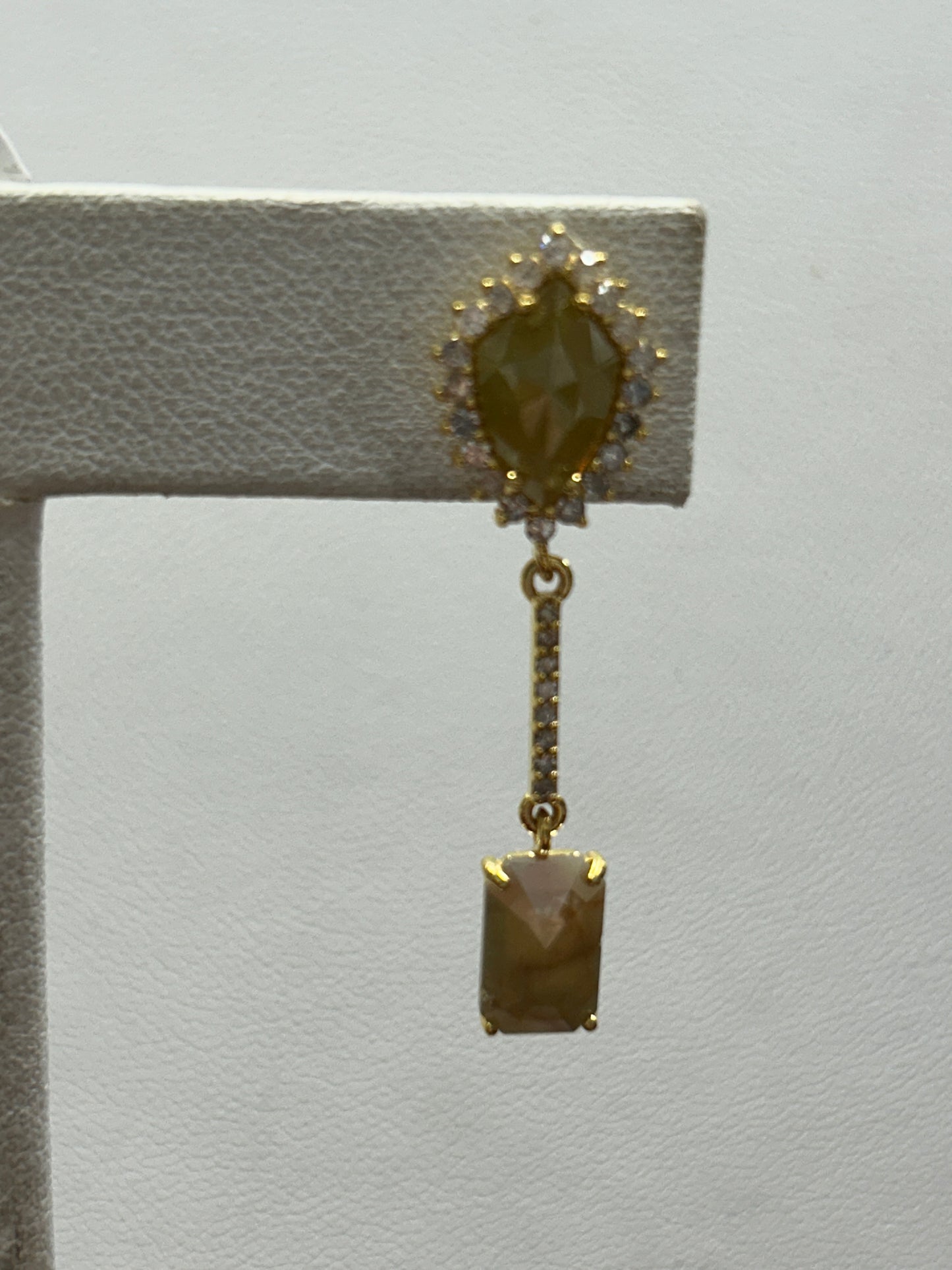 14k Solid Gold Diamond Earring