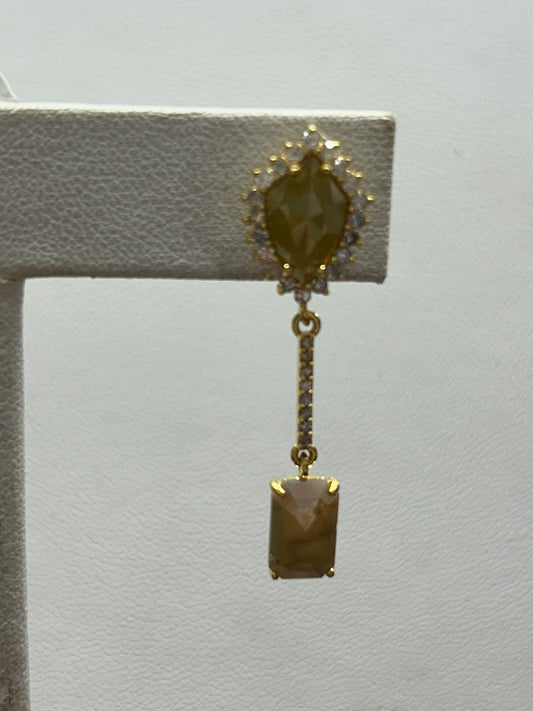14k Solid Gold Diamond Earring