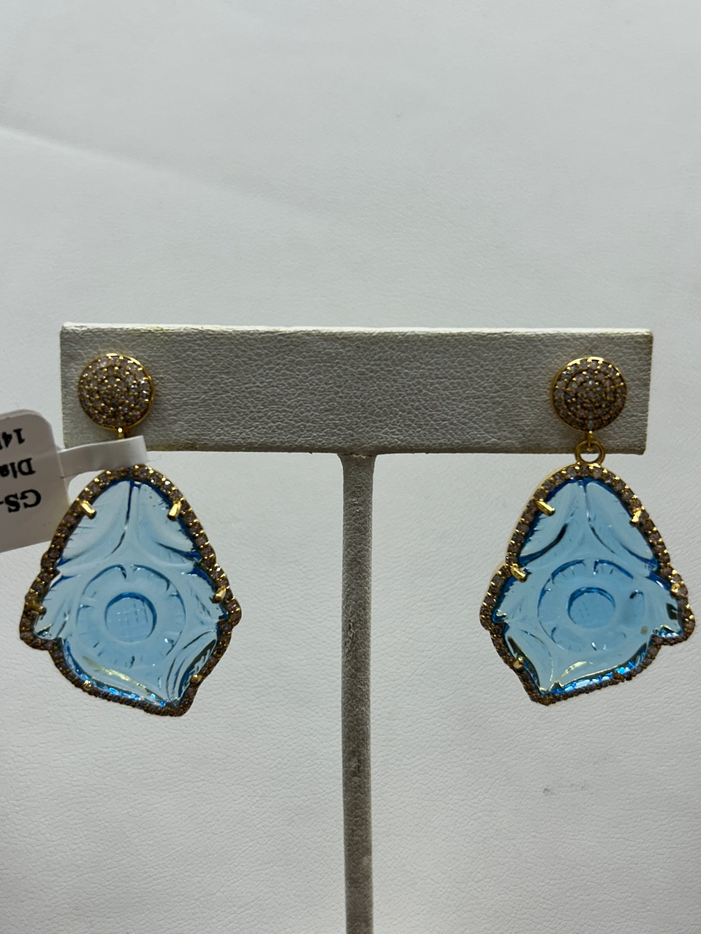 14k Solid Gold Diamond Earring