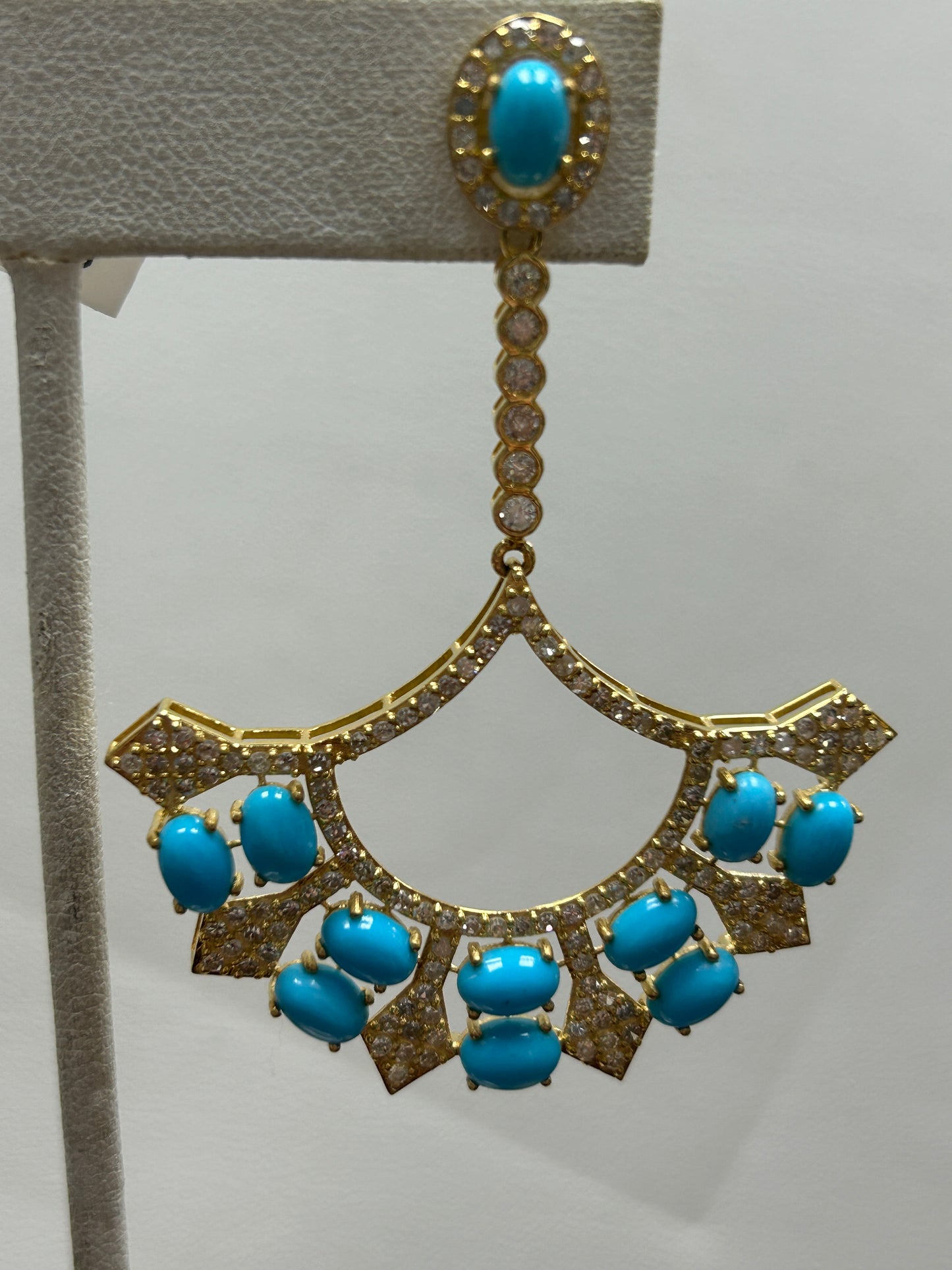 14k Solid Gold Diamond Earring