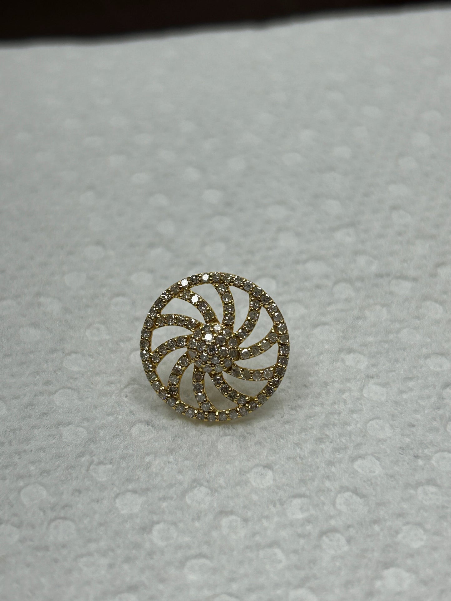 14k Solid Gold Diamond Earring