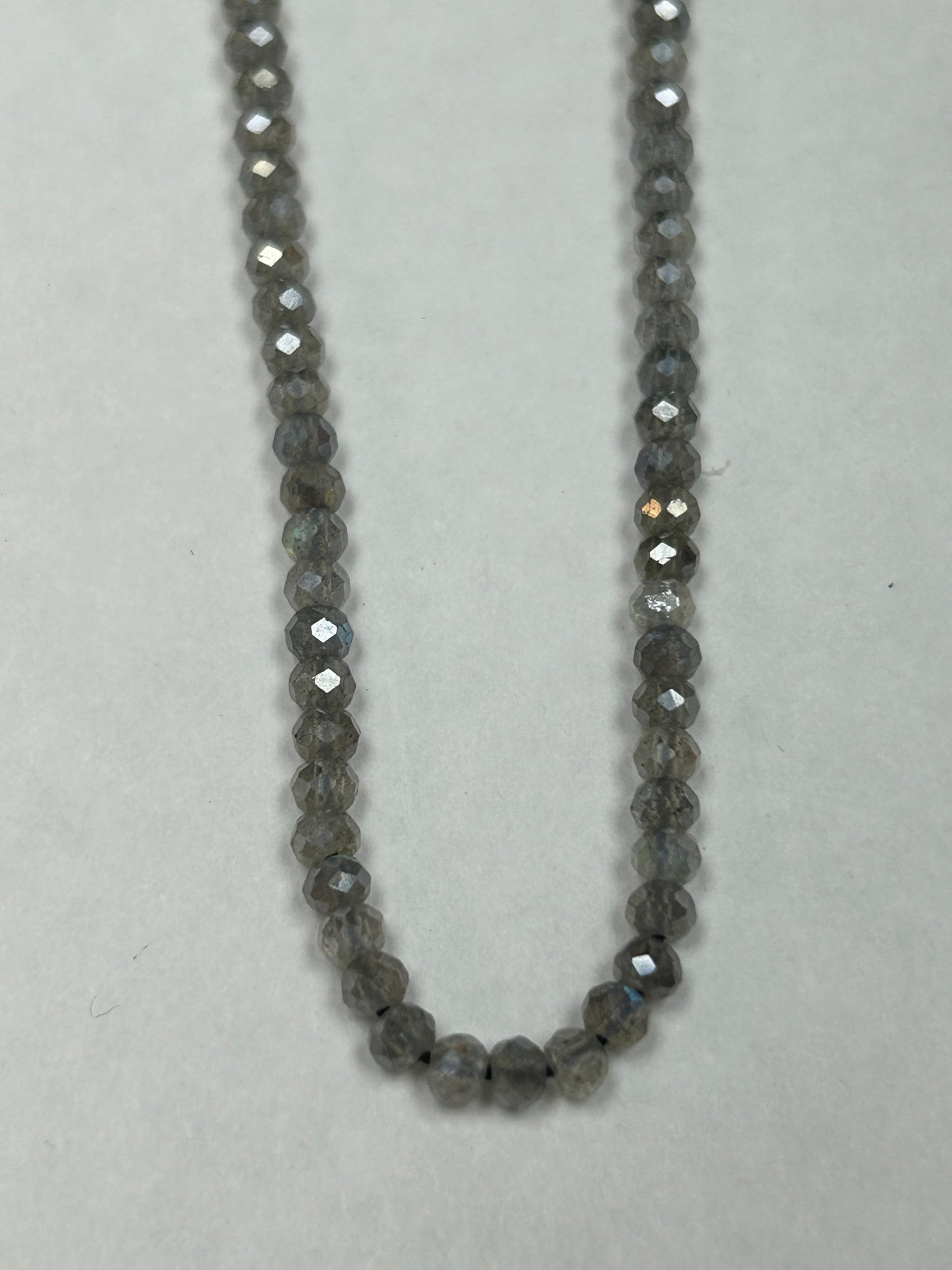 LABRADORITE COATED BEADS ROUND FACETED 3-4MM