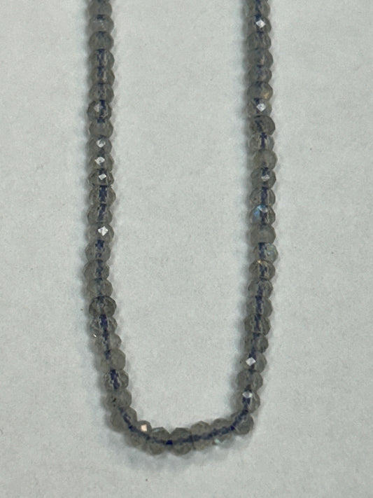 LABRADORITE BEADS ROUND FACETED 3-4MM